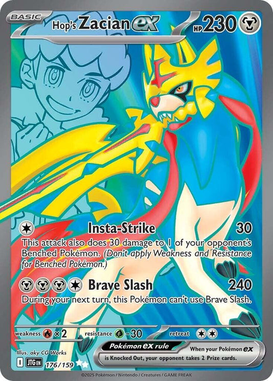 Pokémon Hop's Zacian ex 176/159 Journey Together Full Art
