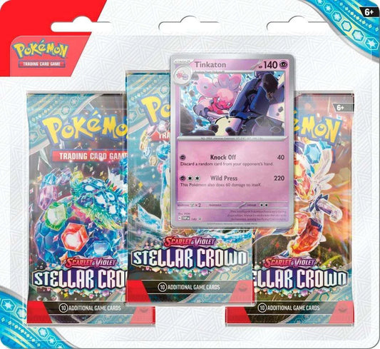 Pokemon Stellar Crown 3-Pack Blister - TCG Haven