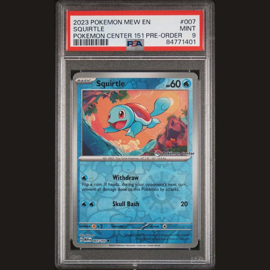 SQUIRTLE POKEMON CENTER 151 PRE-ORDER PROMO PSA 9 - TCG Haven